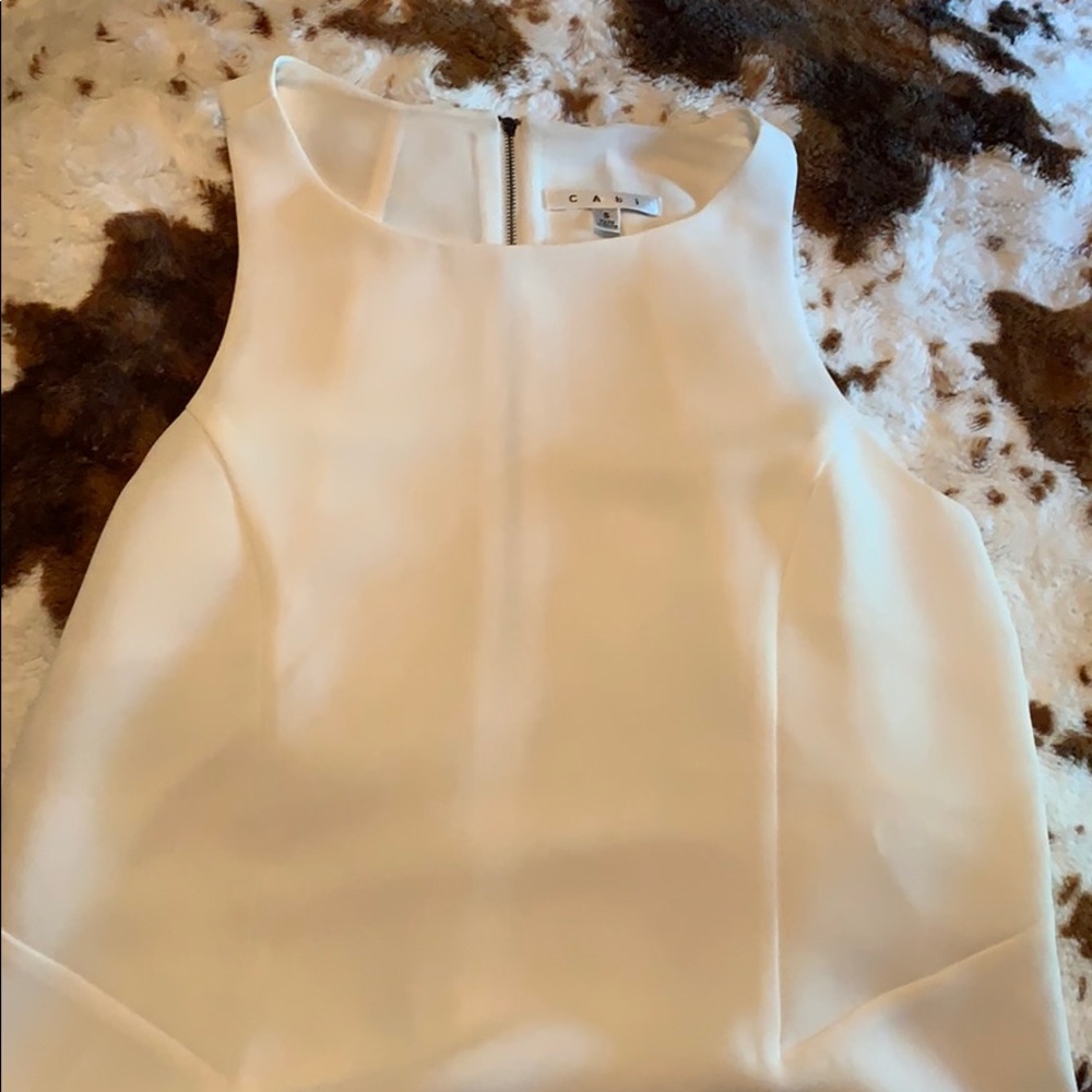 Cabi white sleeveless dress shirt size small